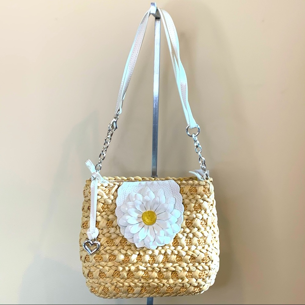 Brighton Mini May Straw Bag - Sunflower / leather with dust bag -NWT